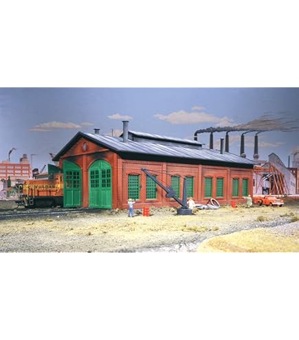 Amazon.com: Faller 120165 2 Stall Engine shed HO Scale Building